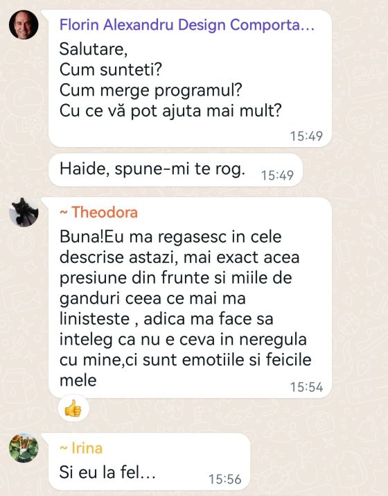 Testimonial cursant MI 14