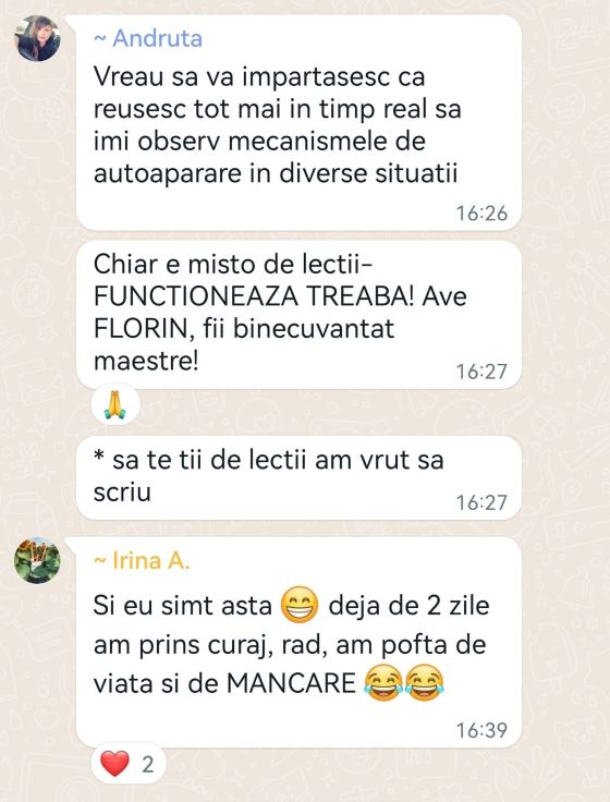 Testimonial cursant MI 17