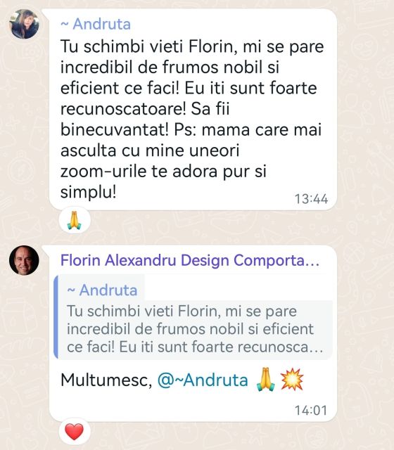 Testimonial cursant MI 22