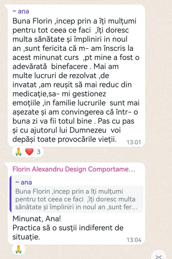 Testimonial cursant MI 23