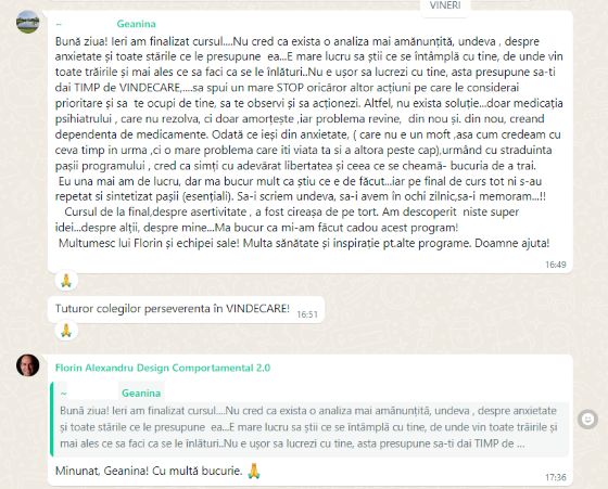 Testimonial cursant MI 25